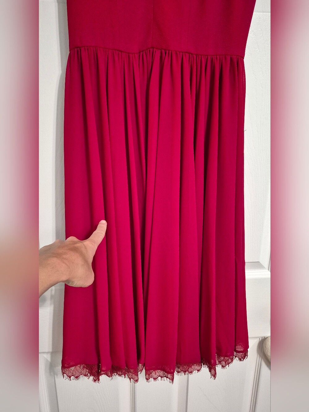 Elegant Silky Red Dress - Picture 13 of 13